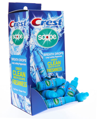 Crest Scope Peppermint Breath Drops - Long-Lasting Freshness (50 Count, 3.2 mL)