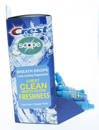 Crest Scope Peppermint Breath Drops - Long-Lasting Freshness (50 Count, 3.2 mL)