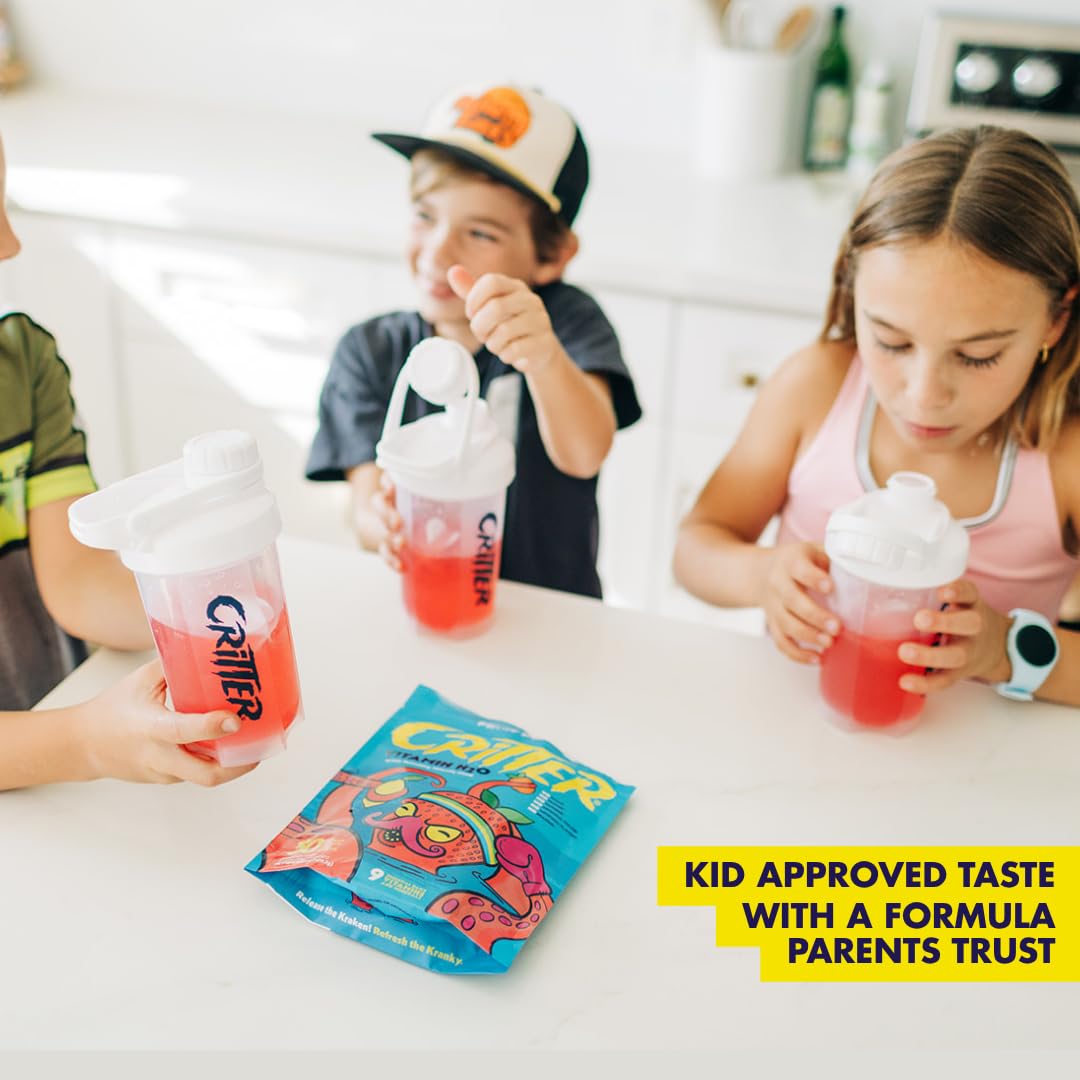 Critter Vitamin H2O – Kids’ Hydration & Multivitamin Drink Mix | Electrolytes & Natural Flavors
