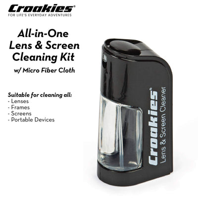 Croakies All-in-one Cleaning Kit | Lens Care Travel Kit with Pump