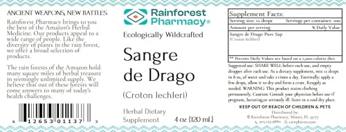 Sangre de Drago Dragon's Blood Liquid (4oz) – 100% Pure Sap, Wildcrafted