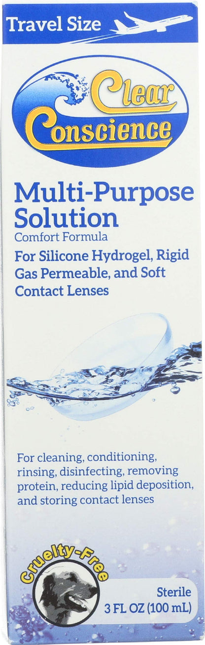 Clear Conscience Cruelty-Free Multi-Purpose Contact Lens Solution – Travel Size 3 fl oz