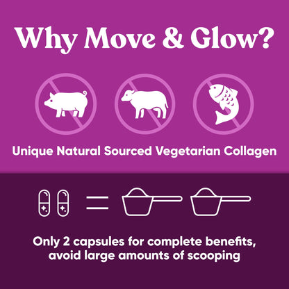 Move & Glow Vegetarian Collagen Pills – Skin & Joint Support (60 Capsules)