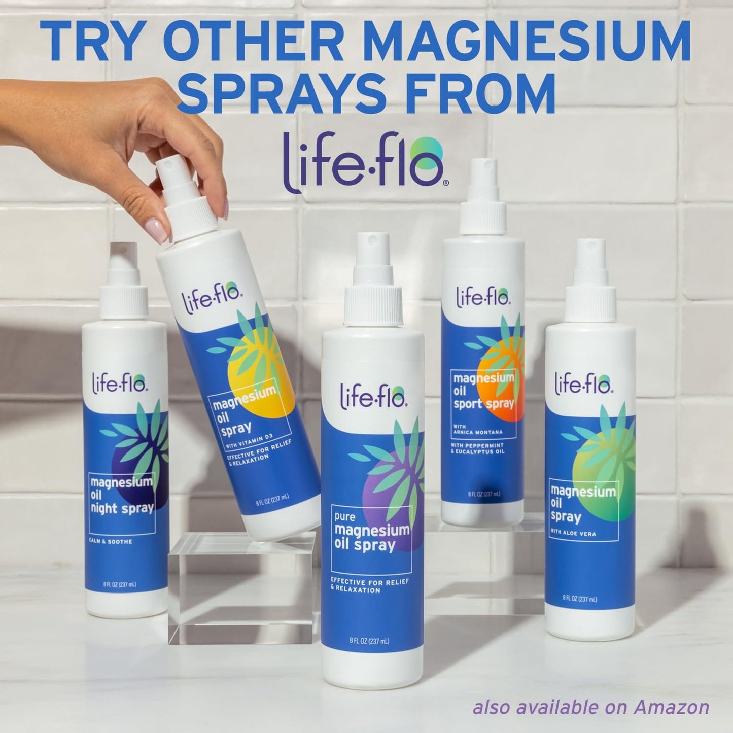 Life-flo Pure Magnesium Oil Spray – Zechstein Seabed Magnesium Chloride, 2oz