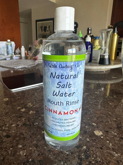 3 Pack Natural Saltwater Mouth Rinse – Himalayan Pink Salt Water Oral Rinse, Organic Cinnamon Flavor, Fluoride & Alcohol Free – 16 fl oz