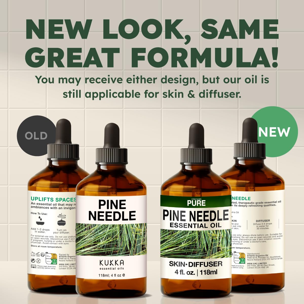 Kukka Pine Essential Oil for Diffuser - 4 Fl Oz - Pine Needle Oil, Woody Scent