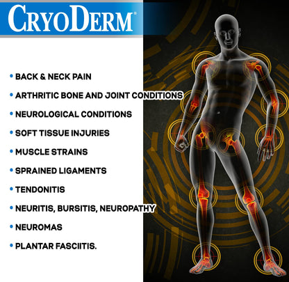 Bundle-2 Items: Cryoderm Cold Gel 4oz (Pack of 2) - Natural Massage Gel with MSM, Arnica & Eucalyptus
