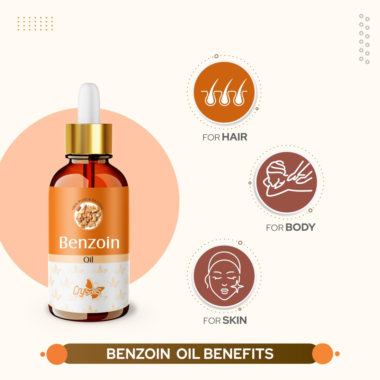 Crysalis Benzoin Oil (Styrax Benzoin) – 100ml / 3.38 fl oz