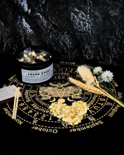 Crystal Candles – Healing Magic for Mind-Body Meditation | Fresh Start Gift for Women and New Jobs