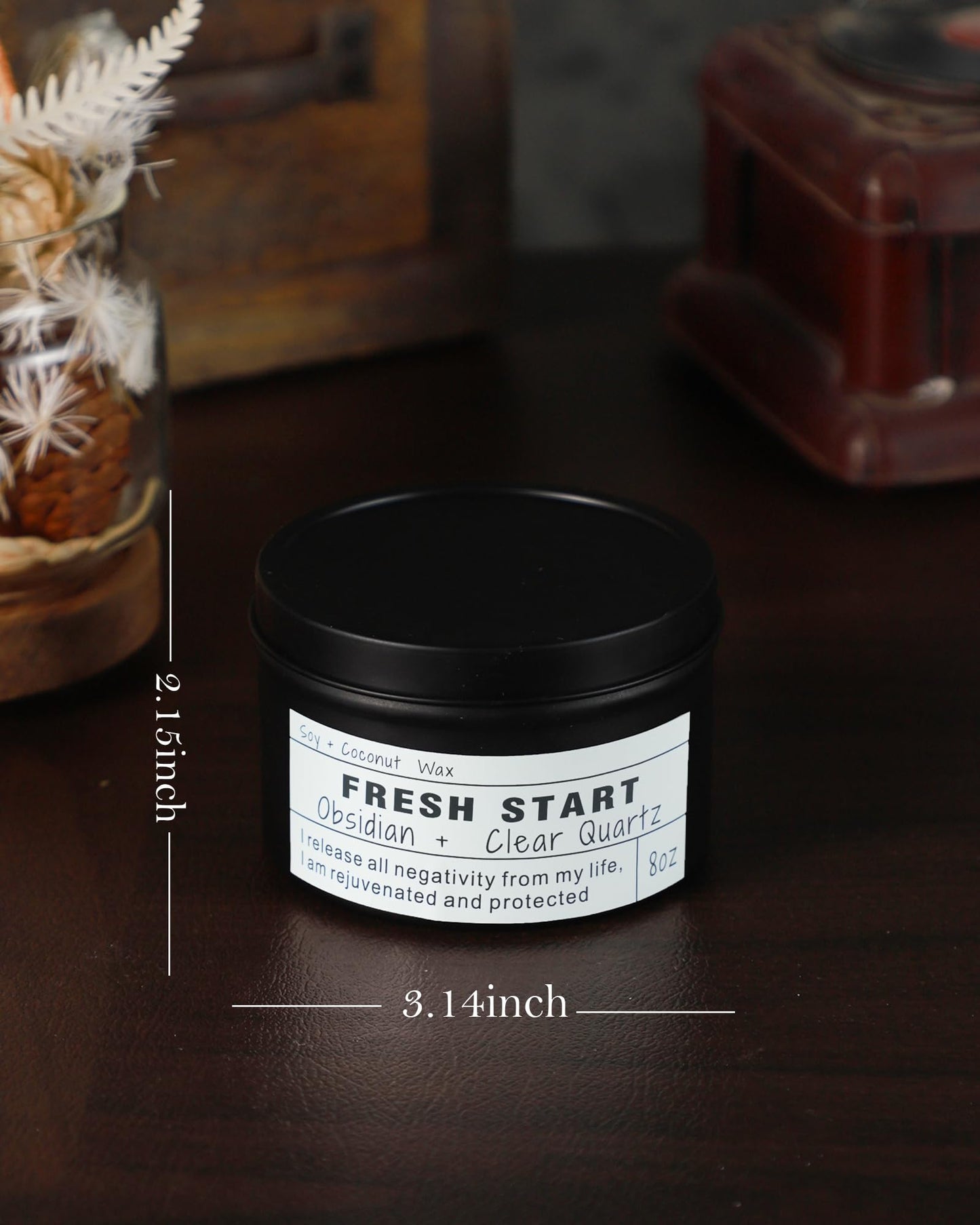 Crystal Candles – Healing Magic for Mind-Body Meditation | Fresh Start Gift for Women and New Jobs