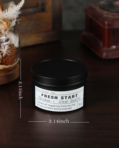 Crystal Candles – Healing Magic for Mind-Body Meditation | Fresh Start Gift for Women and New Jobs