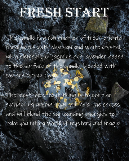 Crystal Candles – Healing Magic for Mind-Body Meditation | Fresh Start Gift for Women and New Jobs