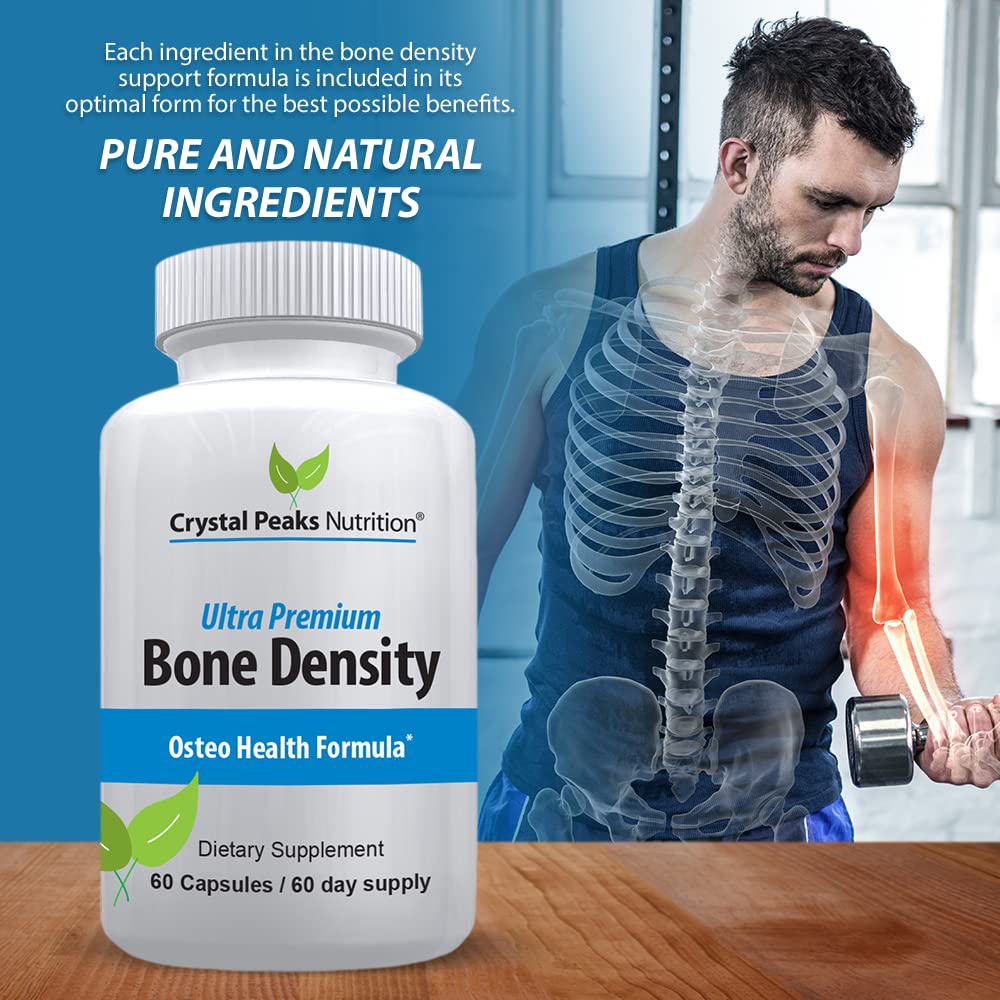 Crystal Peaks Nutrition Ultra Premium Bone Formula – Calcium, K2 & D3 (60 Capsules)