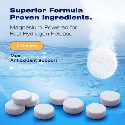 CHTENZY Hydrogen Water Tablets – 8PPM H2, Magnesium, Orange Flavor, 60 Count