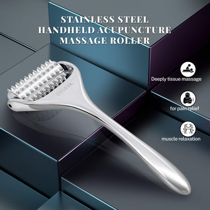 ctriovk Acupuncture Massage Roller – Stainless Steel Portable Massager