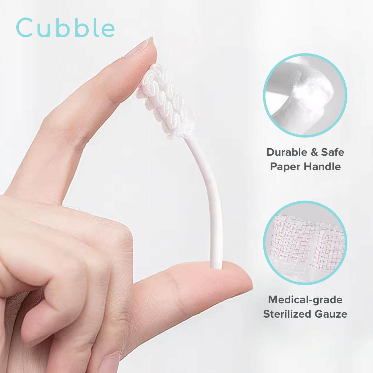 Cubble Baby Tongue Cleaner – 60pcs Disposable Infant Toothbrush & Oral Care Wipes