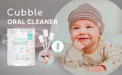 Cubble Baby Tongue Cleaner – 60pcs Disposable Infant Toothbrush & Oral Care Wipes
