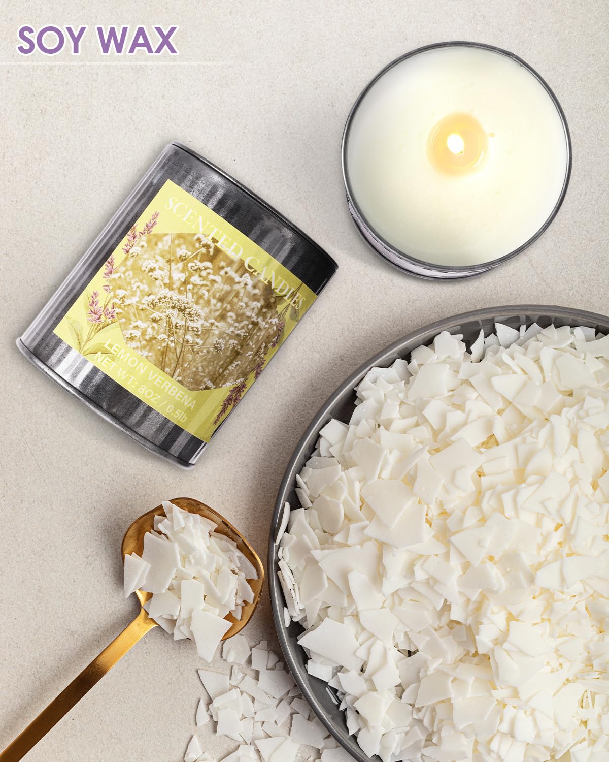 CUKIY Sea Salt & Sage 8oz Soy Candle — 50H Burn, Gift Box