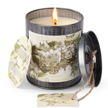 CUKIY Jasmine Scented Soy Candle – 8oz, 50H Burn, Gift Box