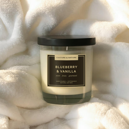CULTURE & NATURE 7oz Natural Soy Wax Candle – Blueberry & Vanilla