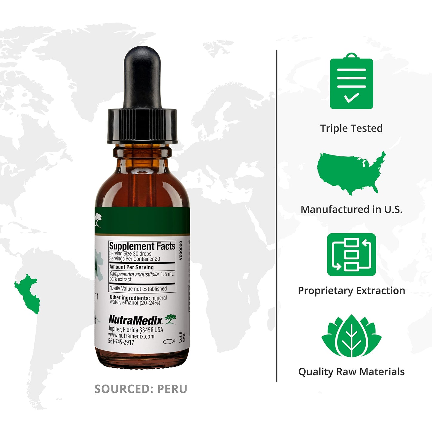 NutraMedix Cumanda Immune Support - Huacapurana Bark Tincture (1oz)