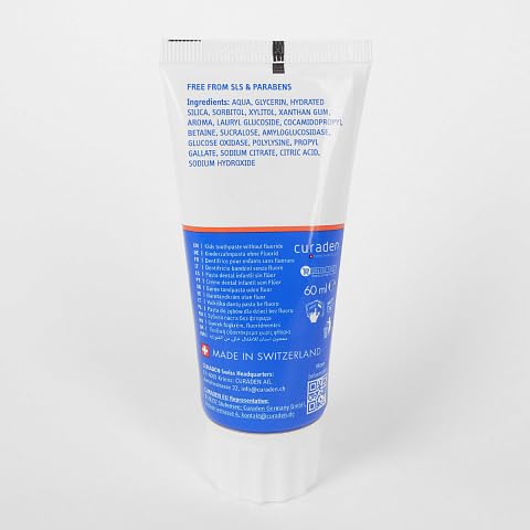 Curaprox Kids Strawberry Fluoride-Free Toothpaste 2–6 yrs, 60ml – SLS/Microplastic/Triclosan Free