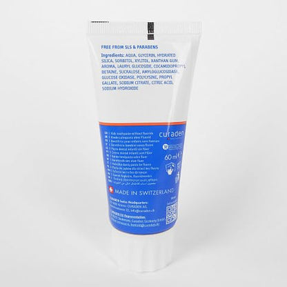 Curaprox Kids Strawberry Fluoride-Free Toothpaste 2–6 yrs, 60ml – SLS/Microplastic/Triclosan Free
