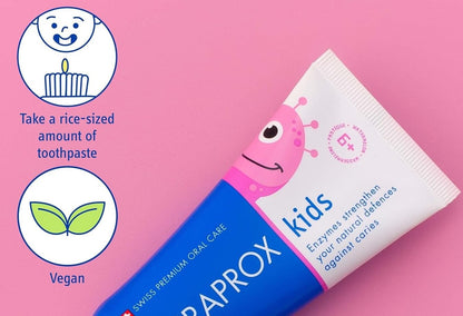 Curaprox Kids Toothpaste 1450 – Watermelon, 60ml, Ages 6+, SLS Free, Microplastic Free & Triclosan Free