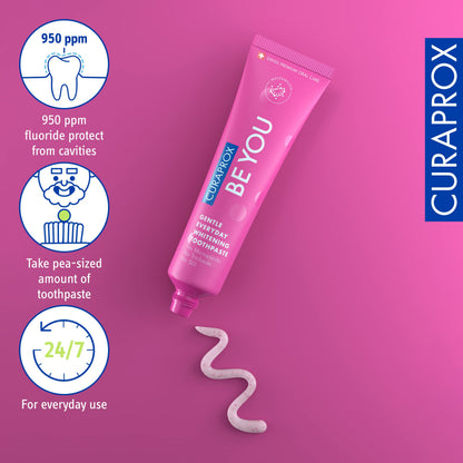 Curaprox Whitening Toothpaste – Fresh Breath & Gum Care | Enzymatic Formula, Watermelon, 60ml | Vegan, SLS-Free, Fluoride 950ppm | Swiss Made