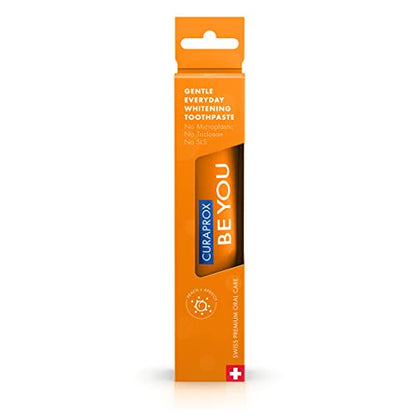 Curaprox Whitening Toothpaste – Fresh Breath & Gum Care | Enzymatic Formula, Peach & Apricot Flavor, 60ml | Vegan, SLS-Free, Fluoride 950ppm | Swiss Made