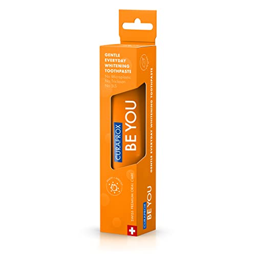 Curaprox Whitening Toothpaste – Fresh Breath & Gum Care | Enzymatic Formula, Peach & Apricot Flavor, 60ml | Vegan, SLS-Free, Fluoride 950ppm | Swiss Made