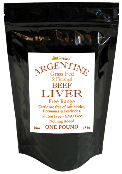 CurEase Argentine Grass-Fed Beef Liver Powder - Undefatted Desiccated 1 lb