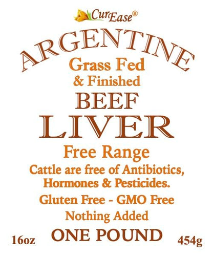 CurEase Argentine Grass-Fed Beef Liver Powder - Undefatted Desiccated 1 lb