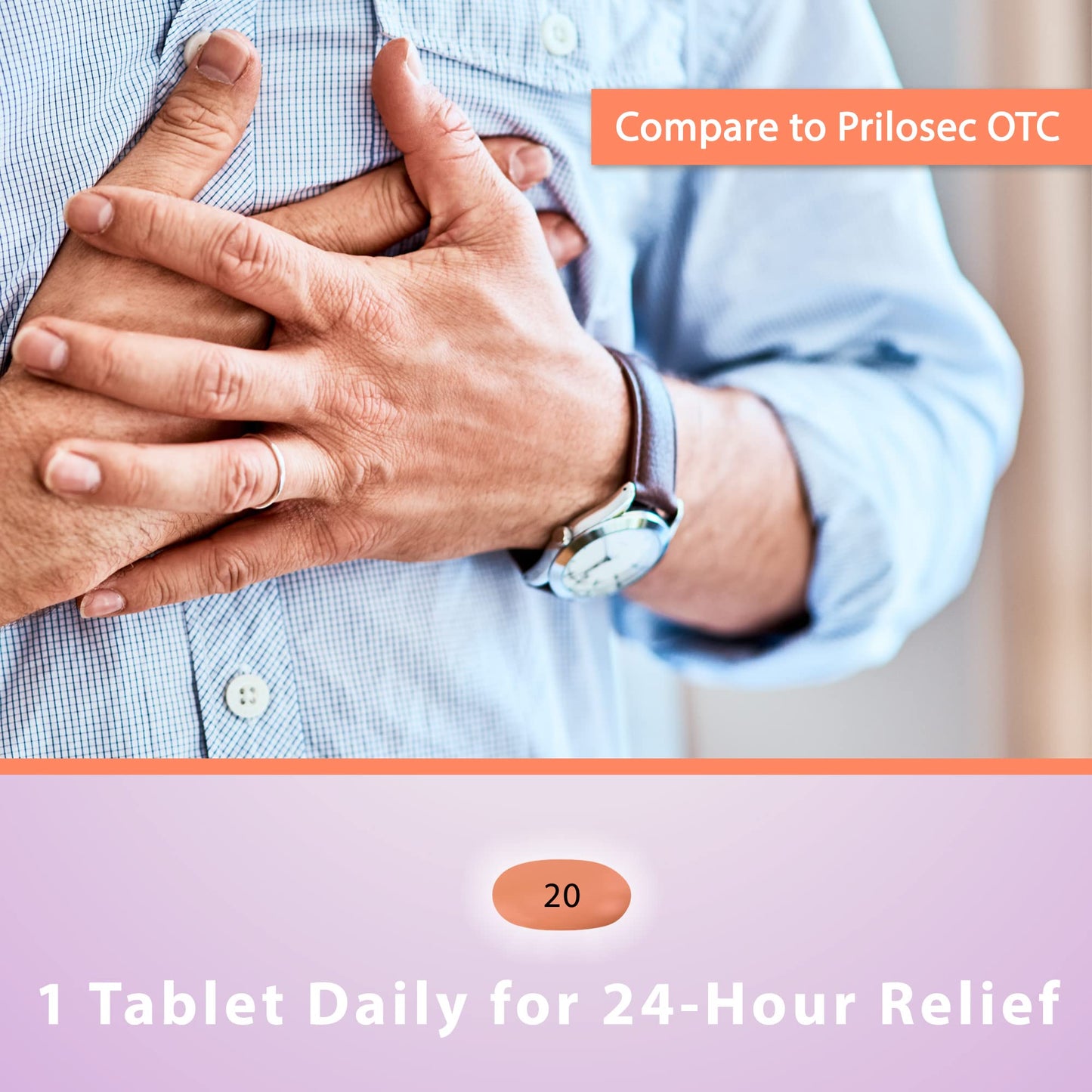 Curist Omeprazole 20mg Tablets – 42 Count Delayed-Release Heartburn Relief