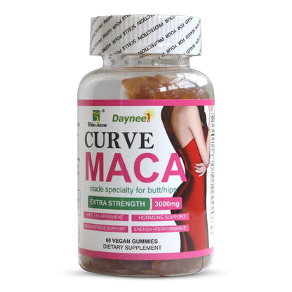 Wins Town Curve Maca Gummies – 3000mg Vitality for Women, 60ct