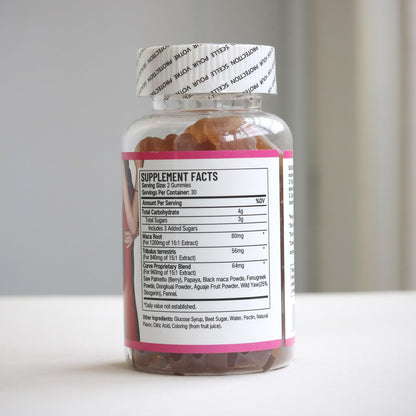 Wins Town Curve Maca Gummies – 3000mg Vitality for Women, 60ct