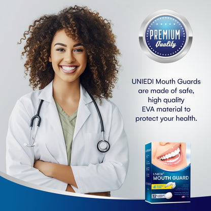 Mouth Guard for Teeth Grinding at Night – Custom Moldable Bruxism Guard + 12 Tablets