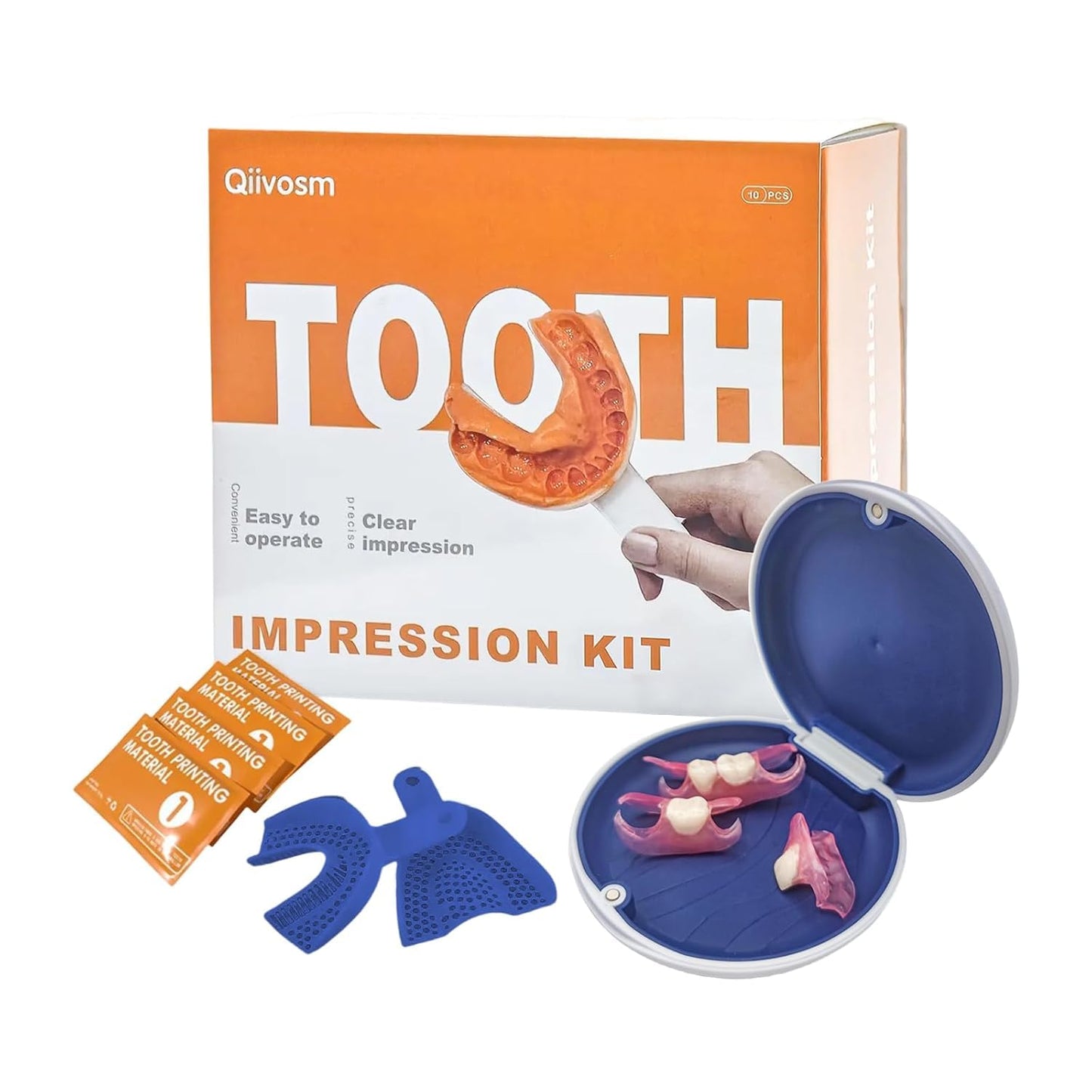 Custom Removable Dentures – Personalized Partial Denture Set for Tooth Replacement | 1–Multi-Tooth Coverage with Storage Case | Comfortable Wear