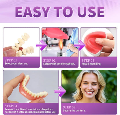 At-Home DIY Denture Kit: Full Upper & Lower Dentures for Smile Transformation – ZZ6