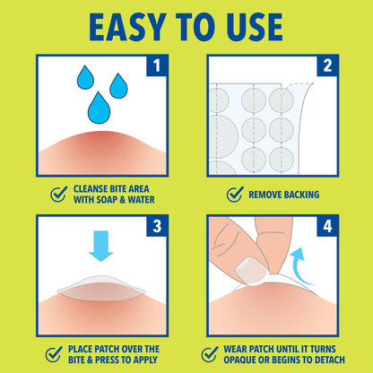 Cutter Bug Bite Patches – Itch Relief Hydrocolloid Patches for Kids & Adults | 51 Count
