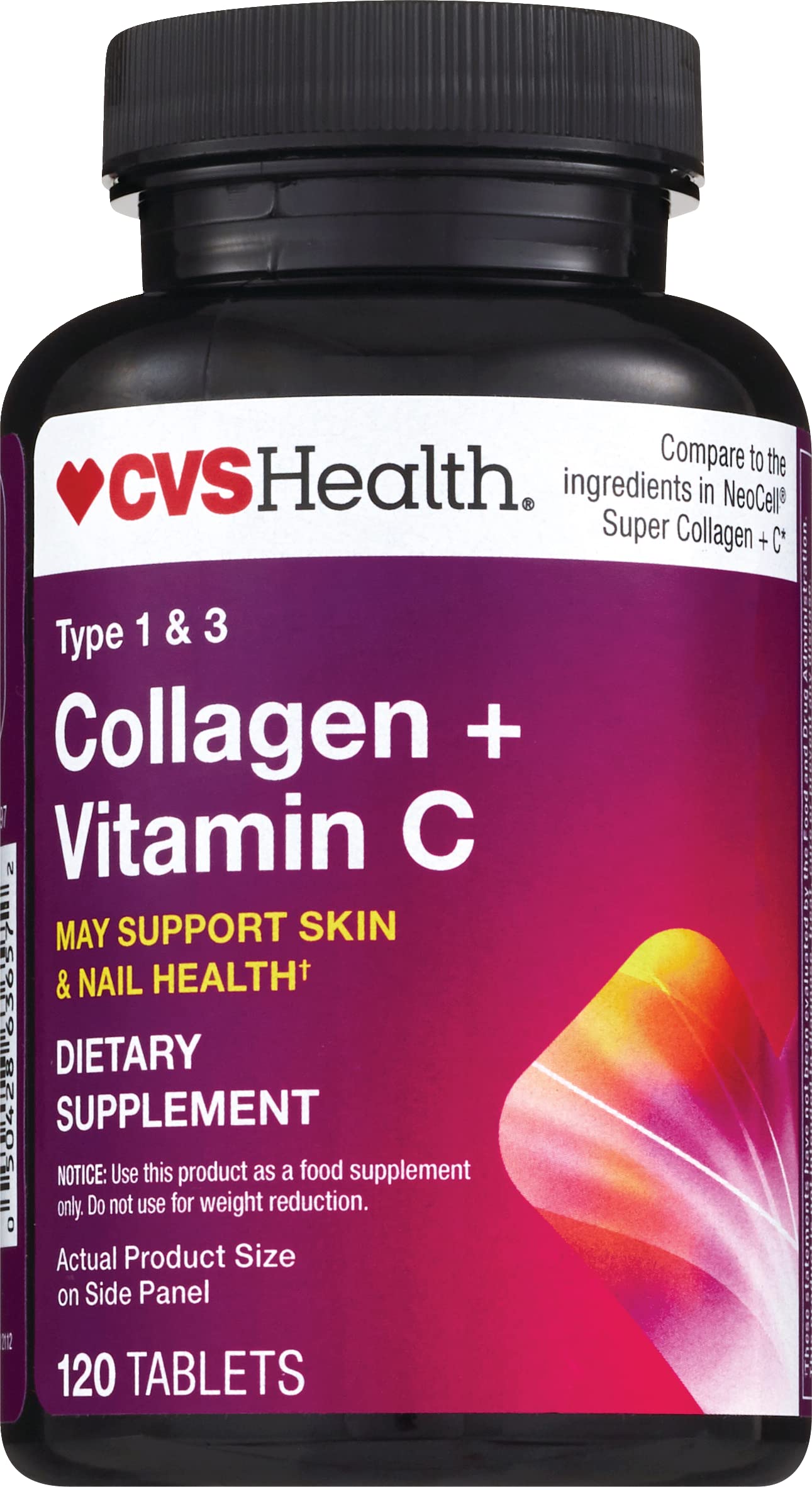CVS Health Collagen + Vitamin C - Skin & Nail Health, 120 CT