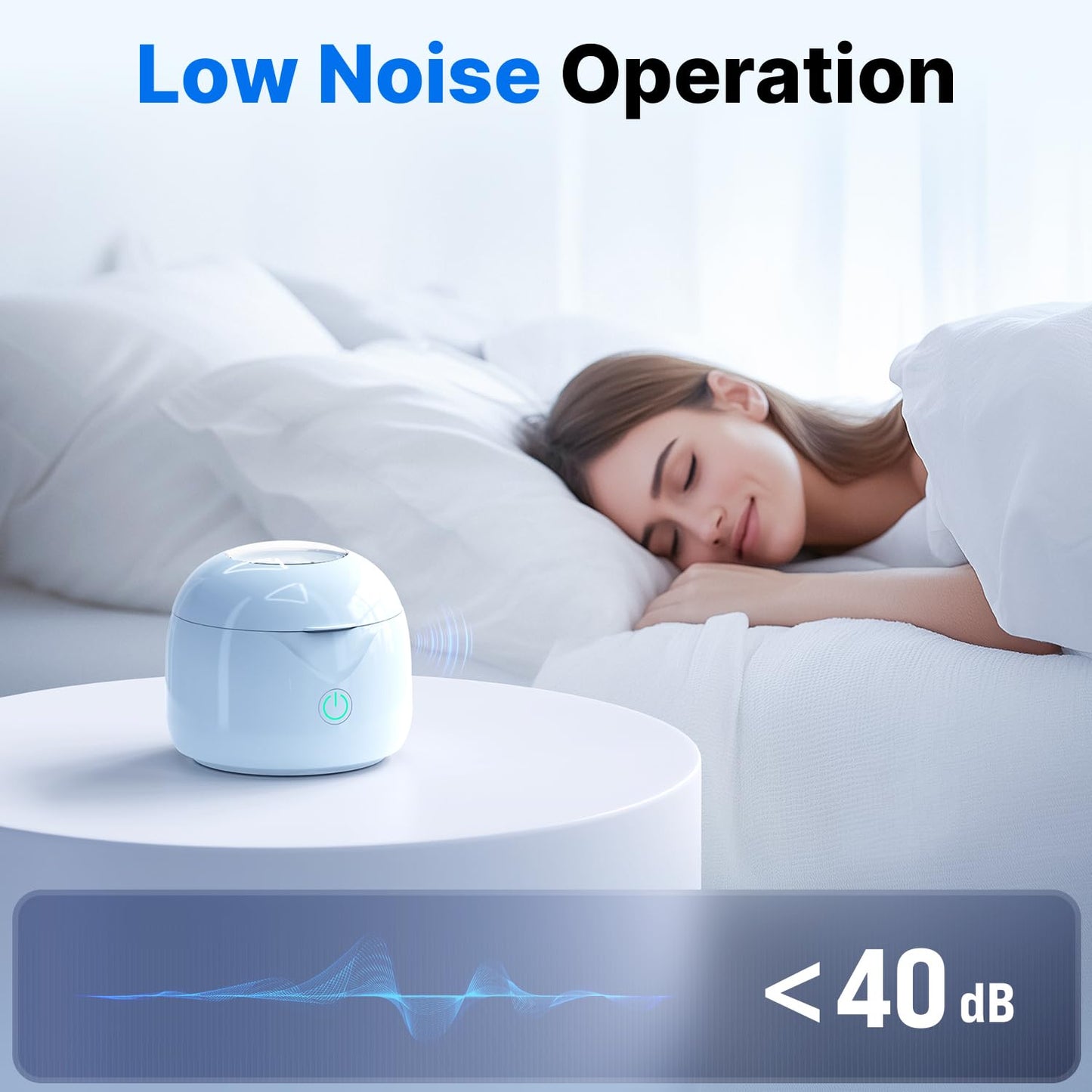 CXRUY Ultrasonic Retainer Cleaner – UV Dental Cleaning Pod for Dentures, Aligners & Night Guards