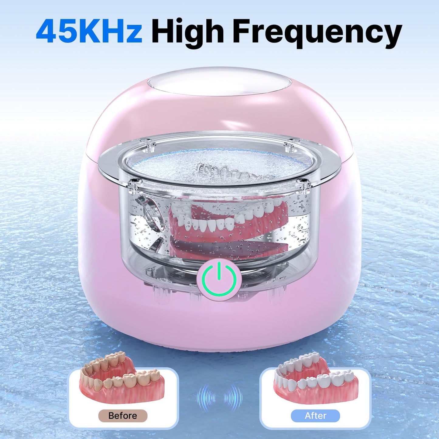CXRUY Ultrasonic Retainer Cleaner | UV Cleaning Pod (Pink)
