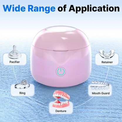 CXRUY Ultrasonic Retainer Cleaner | UV Cleaning Pod (Pink)