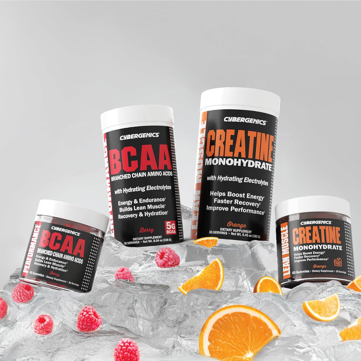 Cybergenics Creatine Monohydrate Gummies – 500mg per Serving, Gluten Free, Orange