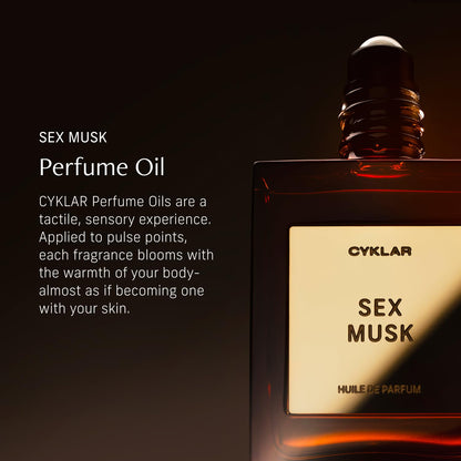 CYKLAR Perfume Oil Roll-On – Sex Musk Scent with Rose, Tonka Bean & Musk | 0.5 oz