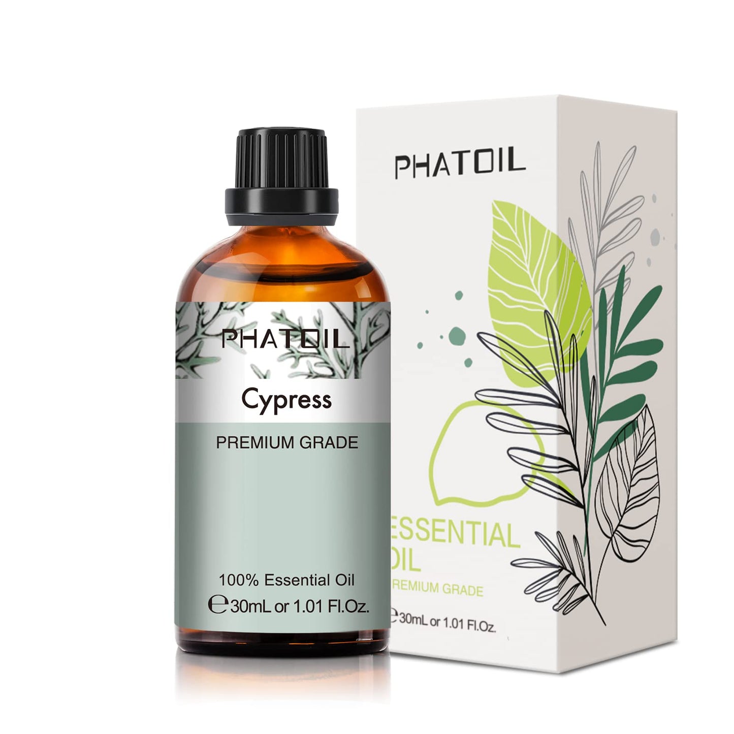 Cypress Essential Oil 30ml | PHATOIL Pure Essential Oil Singles for Aromatherapy Diffusers