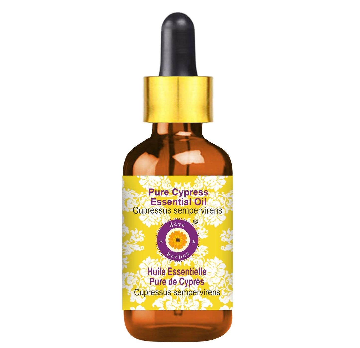 dève Herbes Cypress Essential Oil 5ml – Pure, Non-Greasy, Glass Dropper
