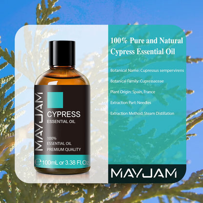Cypress Essential Oil – MAYJAM 100ml with Glass Dropper