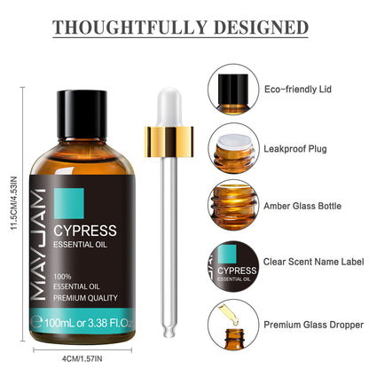 Cypress Essential Oil – MAYJAM 100ml with Glass Dropper